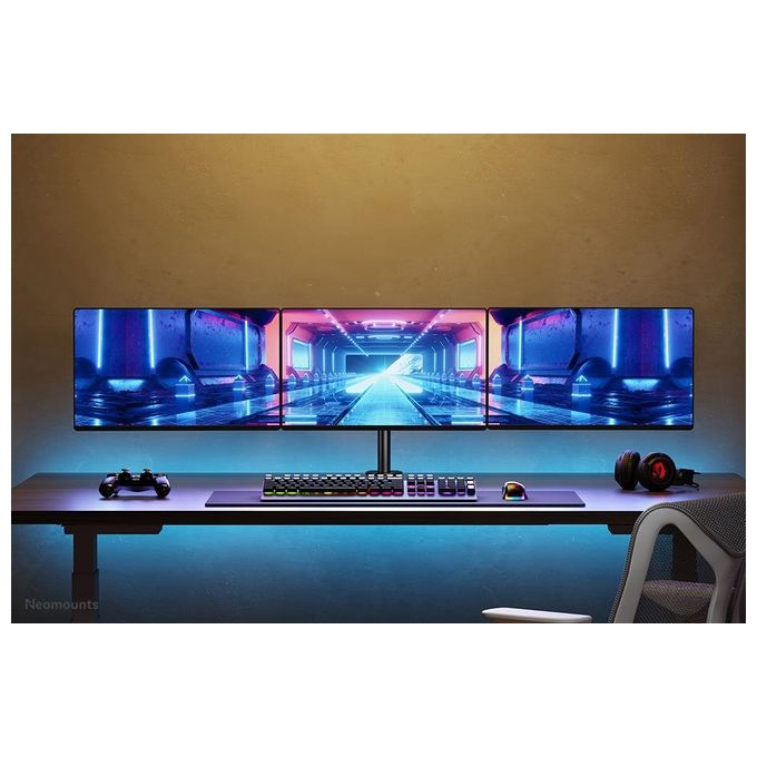 NewStar Triple Desk Mount Montaggio a Scrivania per 3 Schermi Lcd Dimensione Schermo 10''-27'' Nero