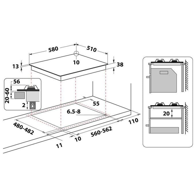 Hotpoint PPH 60G D-IX Piano cottura a gas 60 cm 4 fuochi griglie in ghisa accensione elettronica colore Inox