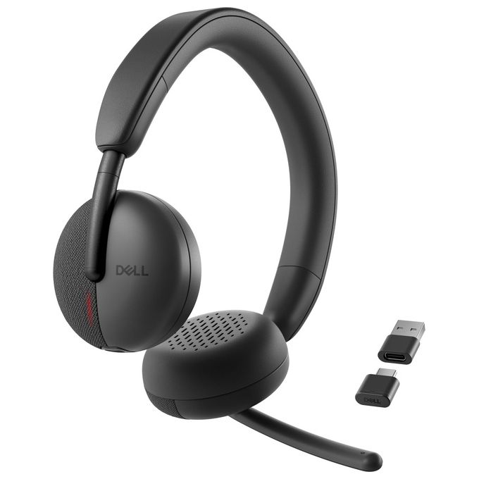 DELL WL3024-DWW Cuffie senza fili Pro Auricolare Con cavo e senza cavo Bluetooth 5.3 Cancellazione rumore AI Microfono asta 41 h autonomia colore Nero