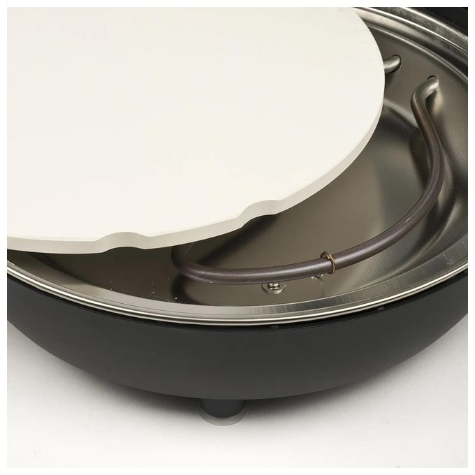 G3 Ferrari G10199 Pummarola Fornetto Pizza Pietra Refrattaria 31 cm 1200W Temperatura Max 420°C Termostato Regolabile colore Nero