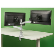 R Go Tools RGOVLZE4TWSI Braccio doppio per monitor Regolabile per 2 monitor fino a 26'' Carico 8 kg ciascuno colore Nero-Silver