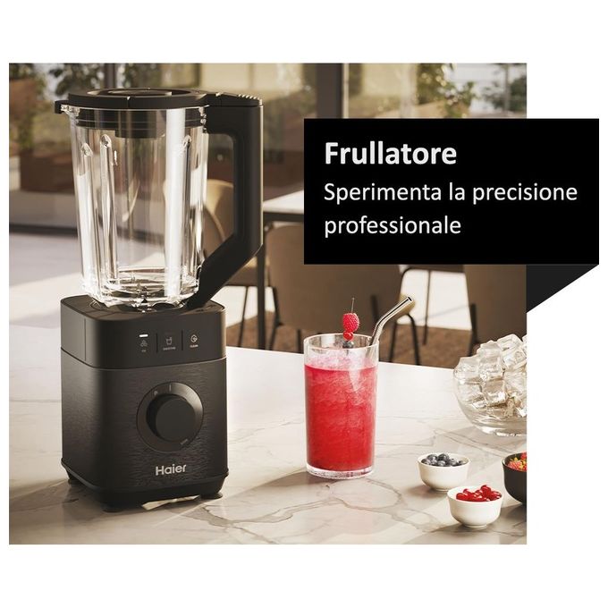 Haier HBL5B2011 I-Master Serie 5 Frullatore 1200 W 2 L 6 lame acciaio inox 3 programmi autopulizia Personal Jug colore Nero