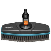 Gardena 18810-20 Cleansystem Soft Spazzola per Tubo da Giardino con Setole Morbide Testa Rotante a 360° in Incrementi da 30° Compatibile con Manico Cleansystem colore Nero-Turquoise