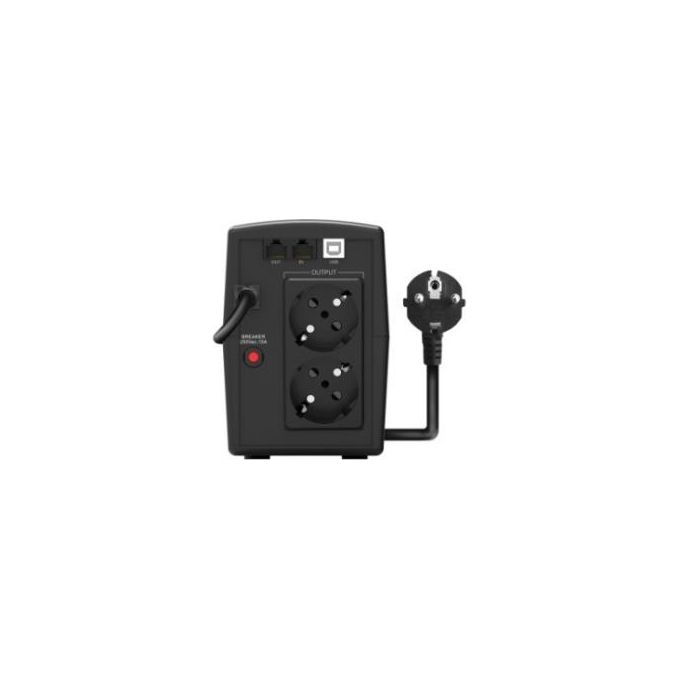 Atlantis A03-HP1003 Gruppo di Continuita' UPS Line Interactive Onda Sinusoidale Pura 800VA 480W AVR Display LCD USB-HID 2 Schuko Batteria 12V 9Ah