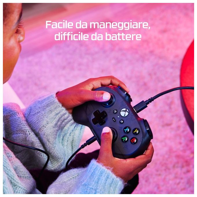 HyperX 8B1S0AA Clutch Tanto Mini Controller Gaming Cablato USB Xbox Series X-S Xbox One PC Android colore Nero