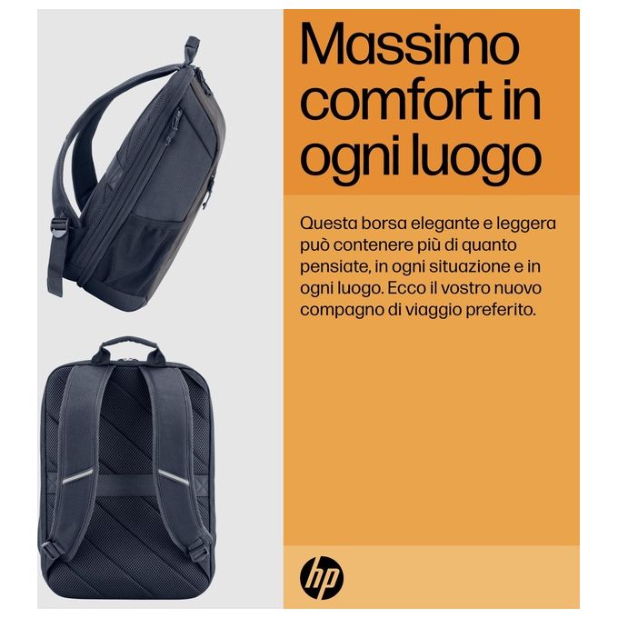 HP 6H2D9AA Travel Zaino per Laptop 15,6'' 18 L Resistente all'Acqua colore Grigio