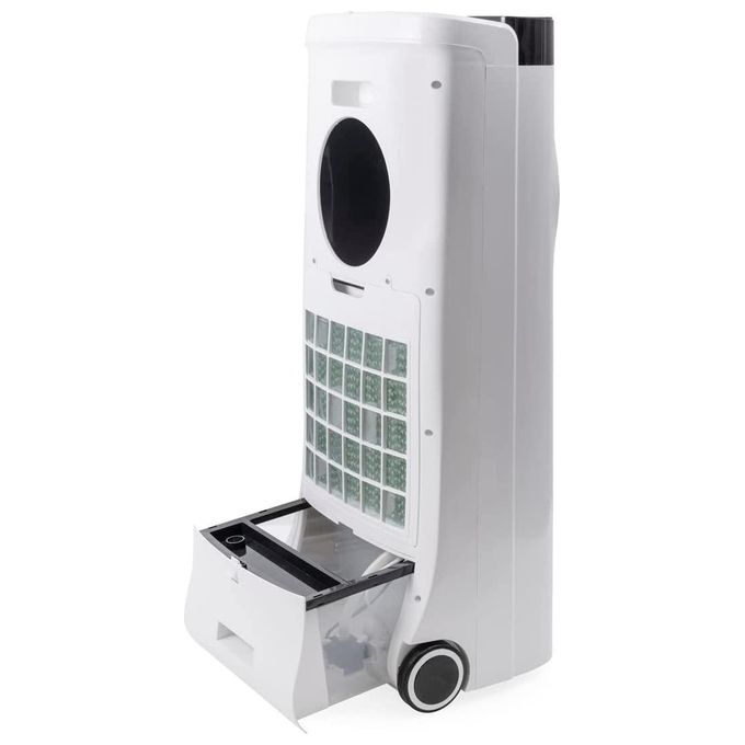 Macom 984 Bladeless Cyclone Raffrescatore Evaporativo senza Pale 6,5 L 420 m³-h 6 velocita' Timer 12 h 60 dB colore Bianco