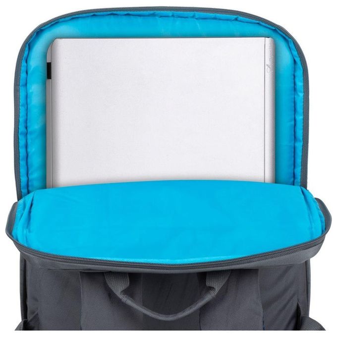 RivaCase 7569 Alpendorf Eco Zaino per Notebook fino a 17.3'' realizzato in Poliestere Riciclato (RPET) resistente all'acqua con scomparto imbottito per laptop e tablet colore Grigio