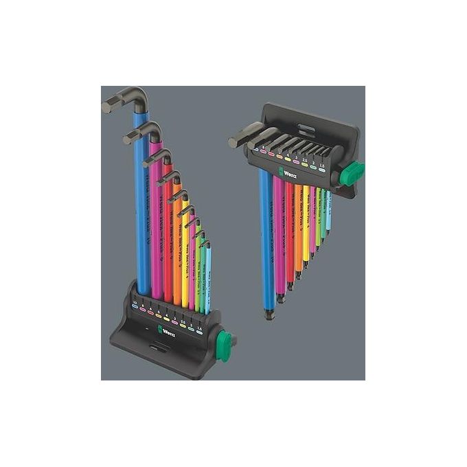 Wera 950-9 Hex-Plus Multicolour Assortimento di 3 Chiavi a L