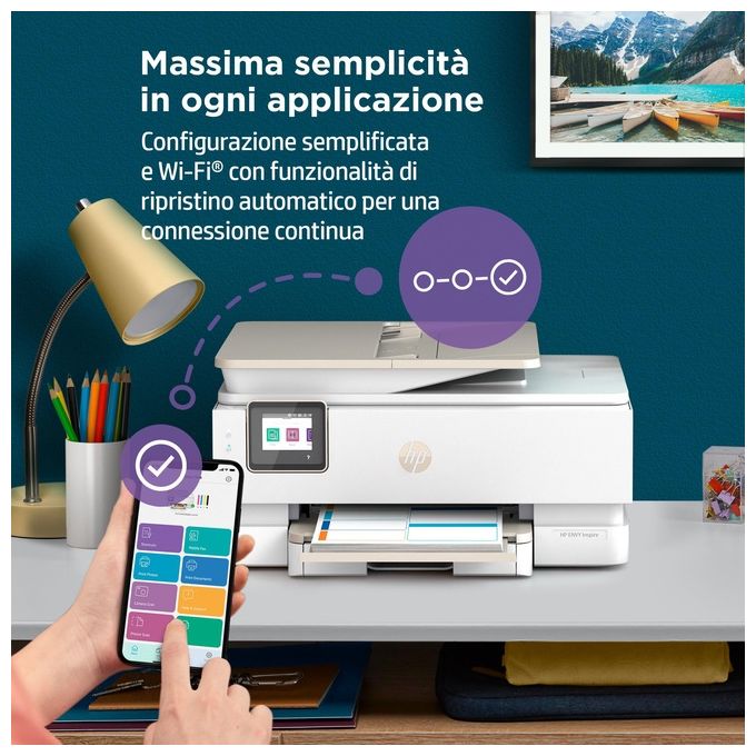 [ComeNuovo] HP ENVY 7920e Stampante Multifunzione Getto Termico d'Inchiostro A4 4800x1200 Dpi 15 Ppm Wi-fi