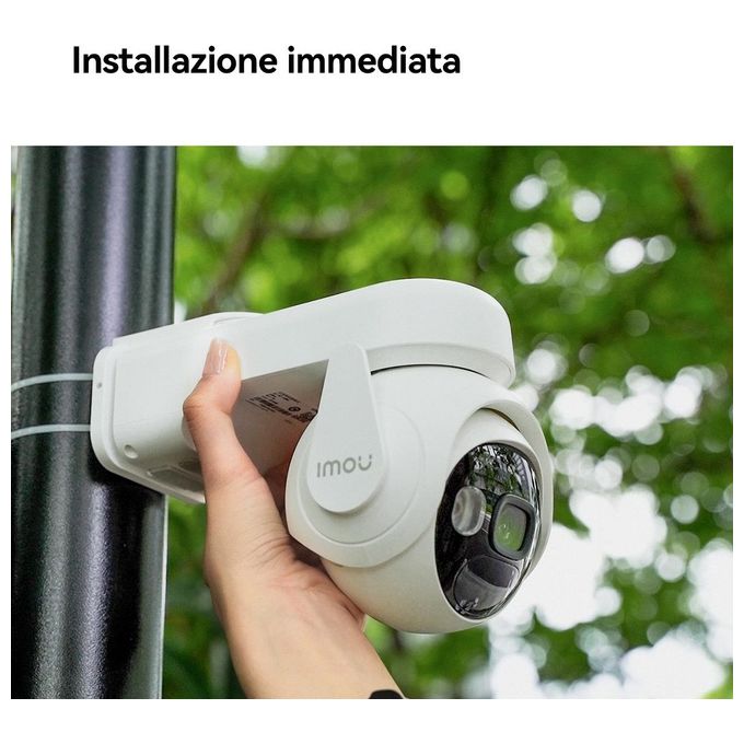 Imou IPC-K9EP-3T0WE Cell PT Telecamera IP PTZ Esterno 3MP 2K Wi-Fi IP66 Visione Notturna Batteria 15000 mAh colore Bianco
