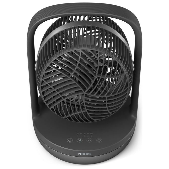 Philips CX3050-01 Serie 3000 Ventilatore da Tavolo 22 cm 738 m³-h 3 Velocita' Oscillante 80° Timer 12h 23 dB colore Grafite