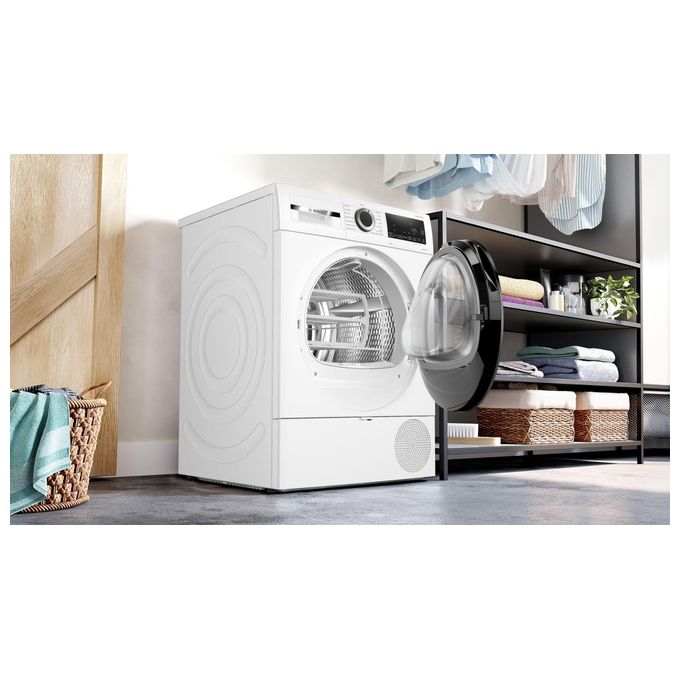 Bosch WQG233D1II Serie 6 Asciugatrice Pompa di Calore 8 Kg Classe C AutoDry 63 dB (84x59x61 cm) colore Bianco