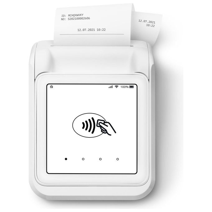 Sumup 800620001 Solo con Stampante POS Portatile Wi-Fi Dati Illimitati Touchscreen Stampa Termica colore Bianco