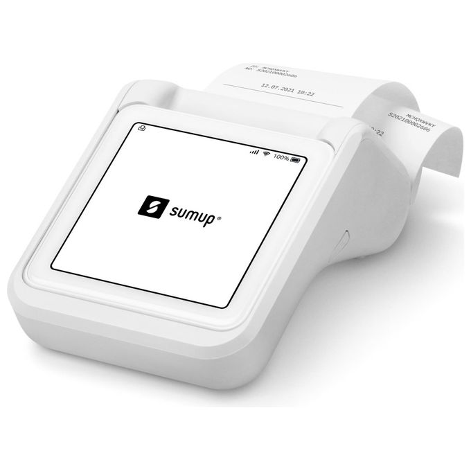Sumup 800620001 Solo con Stampante POS Portatile Wi-Fi Dati Illimitati Touchscreen Stampa Termica colore Bianco