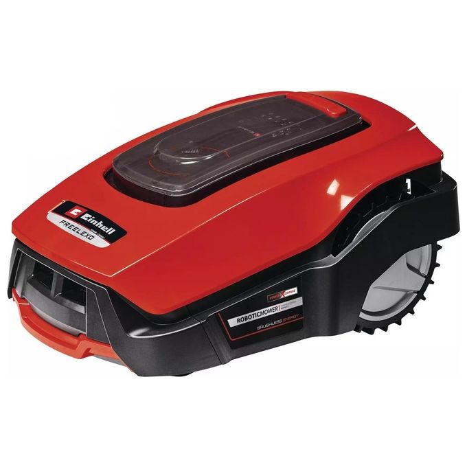 Einhell 3413953 Freelexo 800 LCD BT Solo Tagliaerba robotizzato Superficie massima 800 m² Larghezza taglio 18 cm Altezza regolabile 20-60 mm Motore brushless Batteria 18 V Bluetooth colore Nero Rosso Argento