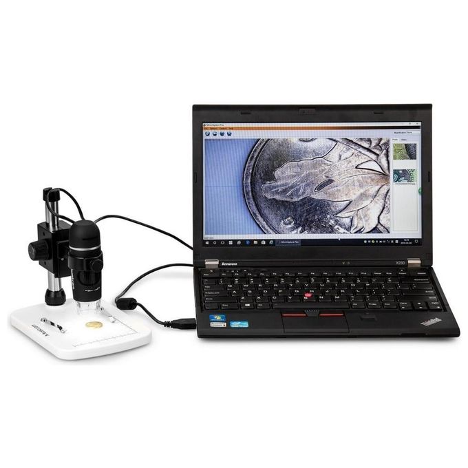 DIPROGRESS DP-H-USB5 HOOKE Microscopio Digitale Portatile 5MPX Ingrandimento 10X-300X con Tavolino colore Nero