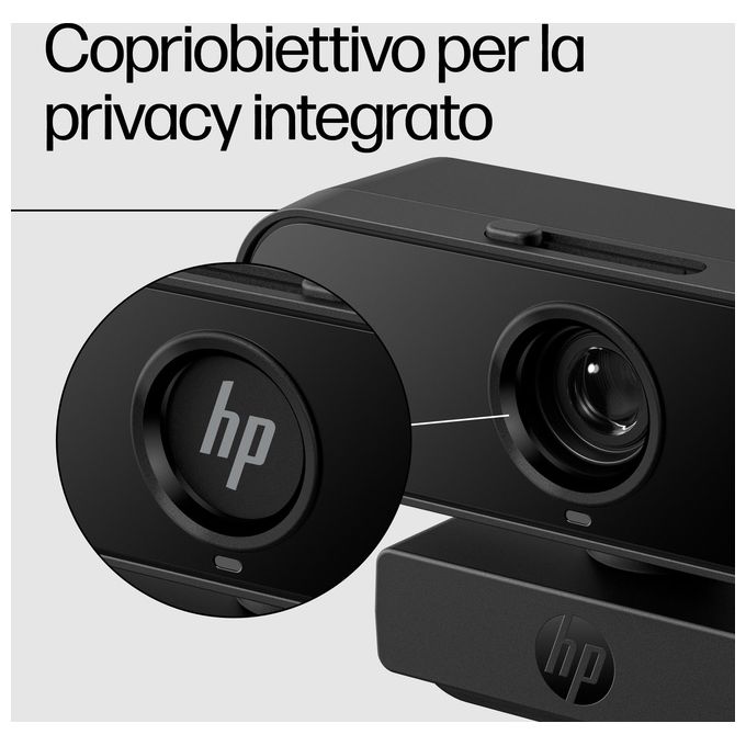 HP 77B11AA 430 Webcam Full HD 1080p Autofocus Campo Visivo 85° Doppio Microfono Riduzione Rumore colore Nero
