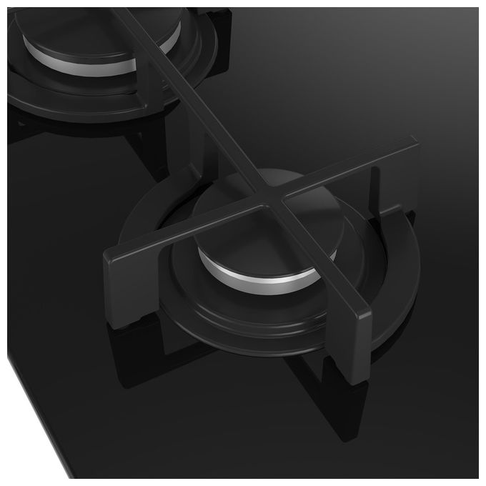 Beko HILG64225SB Piano cottura a gas 60 cm 4 fuochi griglie in ghisa comandi frontali accensione elettronica colore Nero