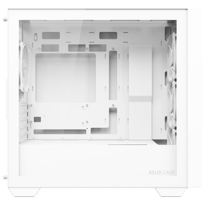 ASUS 90DC00H3-B19010 A21 PLUS TG ARGB Case Micro ATX e Mini ITX con Pannello Frontale Mesh e Vetro Temperato 4 Ventole ARGB Preinstallate Supporta Radiatori 360 mm e Schede Grafiche 380 mm colore Bianco