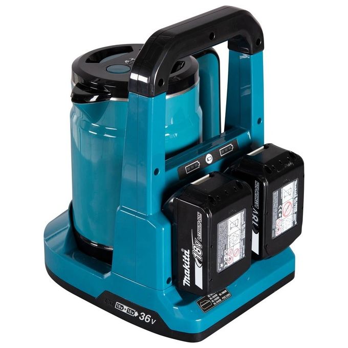Makita DKT360Z LXT Bollitore a Batteria 36V 2x18V 0,8 L Spegnimento Automatico Protezione Boil-Dry colore Blu Nero