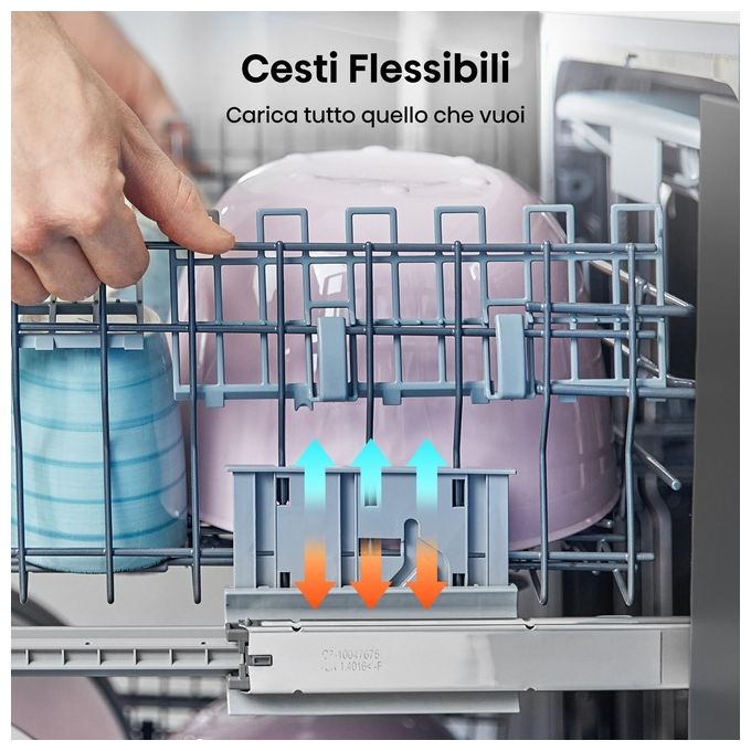 Hisense HV523E10 Lavastoviglie da Incasso a Scomparsa Totale 10 coperti Classe E 47 dB Terzo Cesto (82x45x55 cm) colore Nero