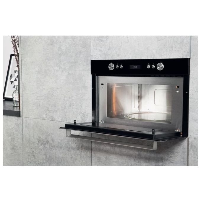 Hotpoint Ariston MD 764 IX HA Forno a Microonde Combinato da Incasso con Grill Capacita' 31 Litri Potenza 1000 W Funzione Crisp Display LED Acciaio Inox