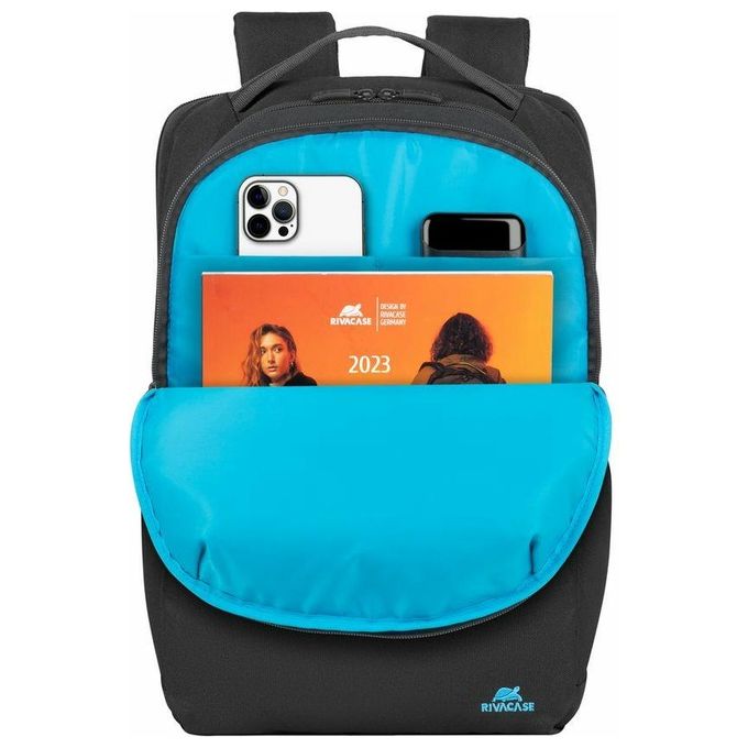 Rivacase 7764 BLACK 5516 Zaino City Backpack per Laptop fino a 15,6'' con Scomparto Imbottito e Tasche Organizzative colore Nero