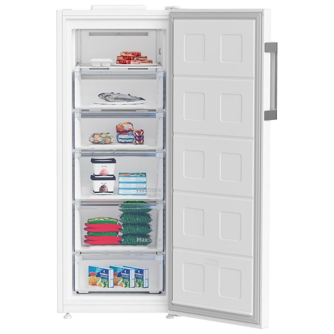 Beko B3RFNE274W Congelatore Verticale 220 L 151,5 cm Classe E 38 dB Total No Frost 5 Cassetti colore Bianco