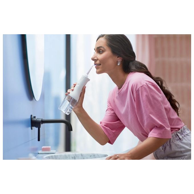 Philips HX3826-31 Sonicare Power Flosser 3000 Irrigatore Orale Cordless Quad Stream 2 modalita' 3 intensita' 250 ml autonomia 14 giorni colore Bianco