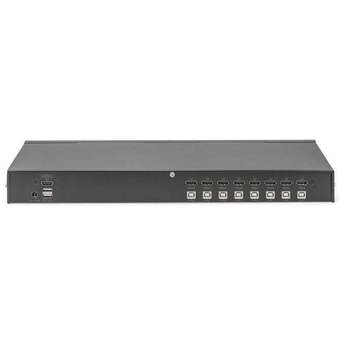 Digitus DS-12910 Switch KVM HDMI 8 Porte 4K Ultra HD 3840 x 2160 Pixel 30 Hz con Auto-Scan e Keep-Online colore Nero