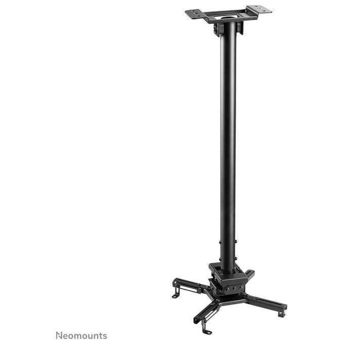 Neomounts W126813331 CL25-550BL1 Supporto da Soffitto per Proiettore Altezza Regolabile 74,5-114,5 cm Carico Massimo 35 Kg con Gestione Cavi Sistema Easy Release colore Nero