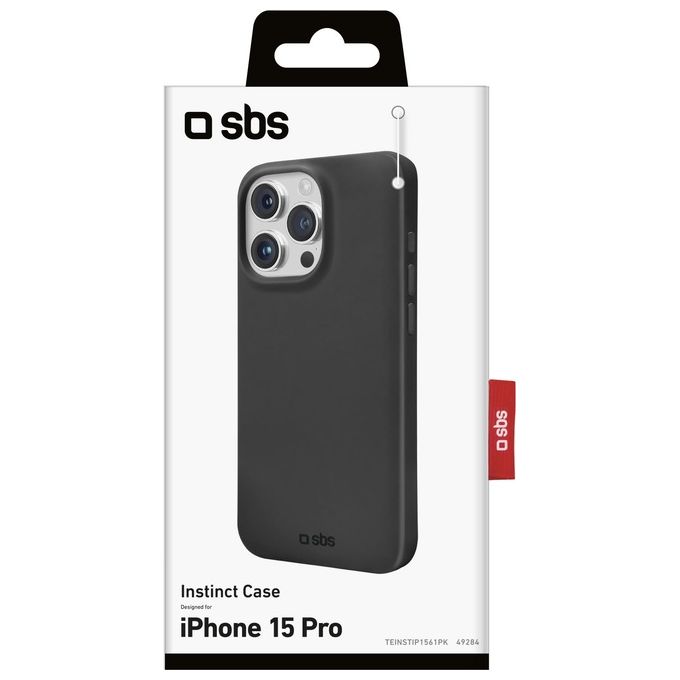 Sbs Cover Instinct per iPhone 15 Pro Nero