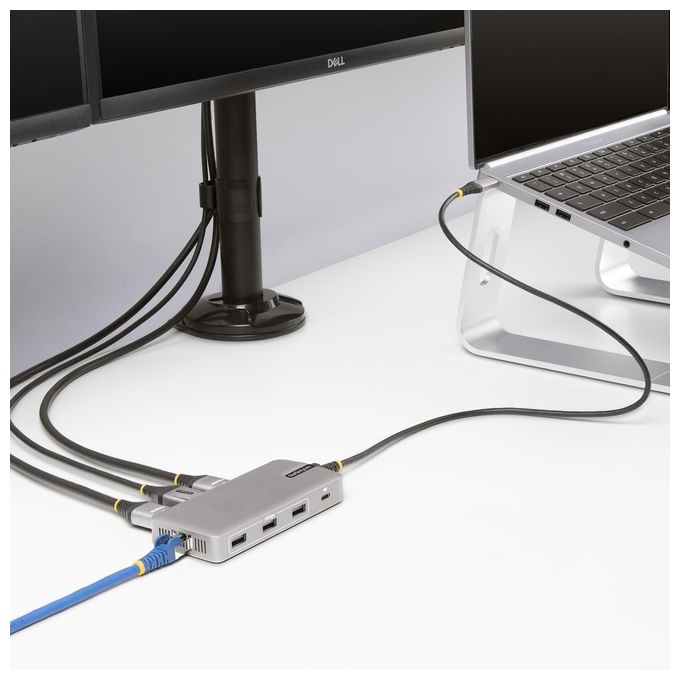 StarTech 117B-USBC-MULTIPORT Docking Station USB-C Multiporta 2x 4K 60Hz HDMI DisplayPort Hub USB 3 Porte 10Gbps GbE PD 100W