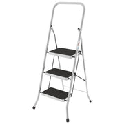 Colombo Sgabello Scala SECURITY 3 gradini in alluminio con manico e blocco di sicurezza gradini con tappetino in gomma antiscivolo portata max 150kg EN 14183 Made in Italy