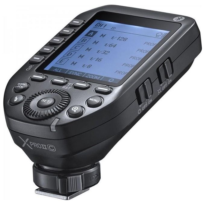 Godox XPROII-C Trasmettitore Flash Wireless TTL per Canon 2.4 GHz 16 Gruppi 32 Canali Bluetooth colore Nero