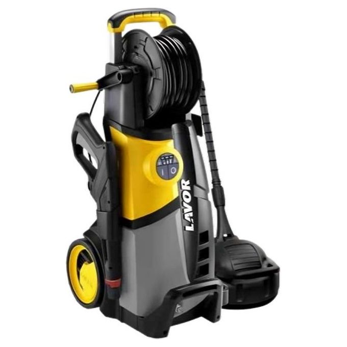 LAVOR F019506 LVR5 Plus 150 Digit Idropulitrice Elettrica 2300 W 150 bar 498 l-h con Ruote e Avvolgitubo Colore Nero Grigio Giallo