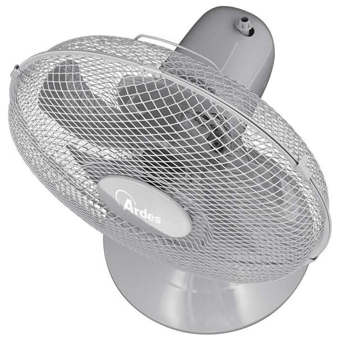 Ardes AR5ST30G STEELO 30G Ventilatore da Tavolo 30 cm 40W 3 Velocita' Oscillazione Automatica colore Grigio