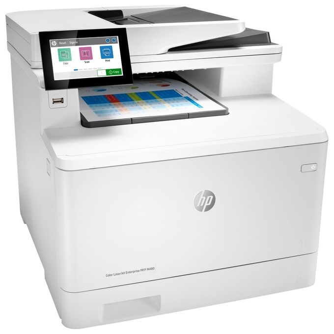 HP 3QA55A Color LaserJet Enterprise MFP M480f Stampante Multifunzione Laser A4 27 ppm colori Fronte Retro Automatico Fax USB Ethernet colore Bianco