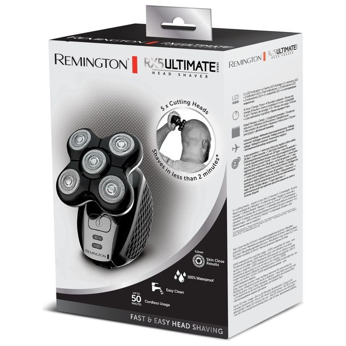 Remington XR1500 Ultimate Series Rasoio elettrico testine rotanti secco umido 5 testine autonomia 50 min colore Nero