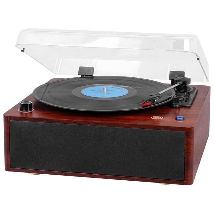 Trevi TT 1030 BT Giradischi Wireless In-Out 2 Altoparlanti 15W ciascuno 33 45 78 giri-min RCA Bluetooth colore Legno