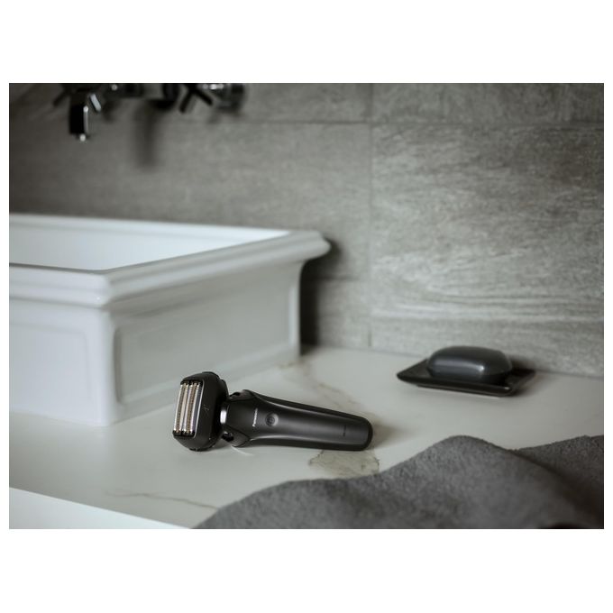 Panasonic ES-LS6A-K803 Serie 900+ Rasoio elettrico uomo Wet and Dry 6 testine autonomia 50 min colore Nero