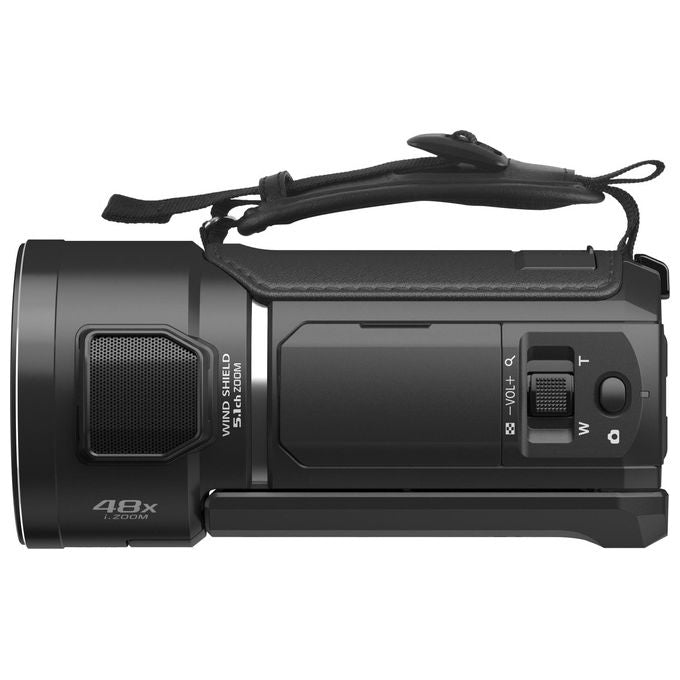 Panasonic HC-V900E-K Videocamera Full HD Zoom Ottico 24x Sensore BSI MOS 1-2.5'' Stabilizzatore HYBRID O.I.S. 5 assi colore Nero