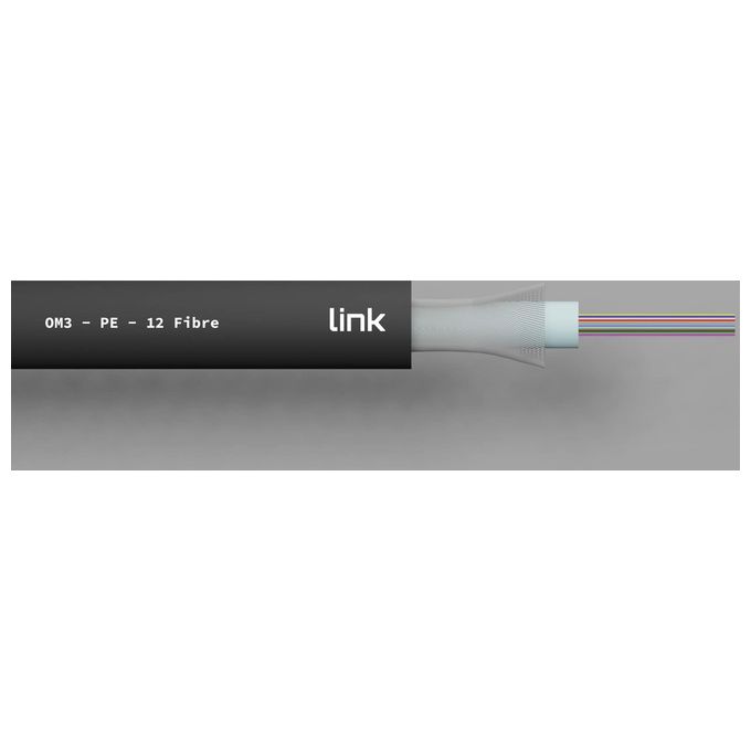 Link Cavo Fibra Ottica da Esterno Dielettrico Om3 Antiroditore 12 Fibre