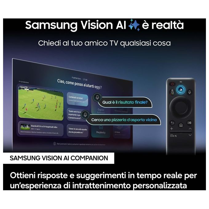 Samsung QE55S95FATXZT Serie 9 Smart TV OLED 4K 55'' NQ4 AI Gen3 Glare Free Dolby Atmos colore Nero