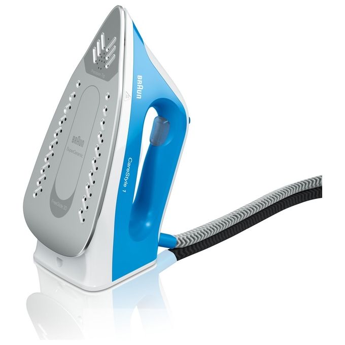 Braun IS1012BL CareStyle 1 Ferro da Stiro con Caldaia 2400W 1.5L 5.5 bar piastra SuperCeramic colore Bianco Blu