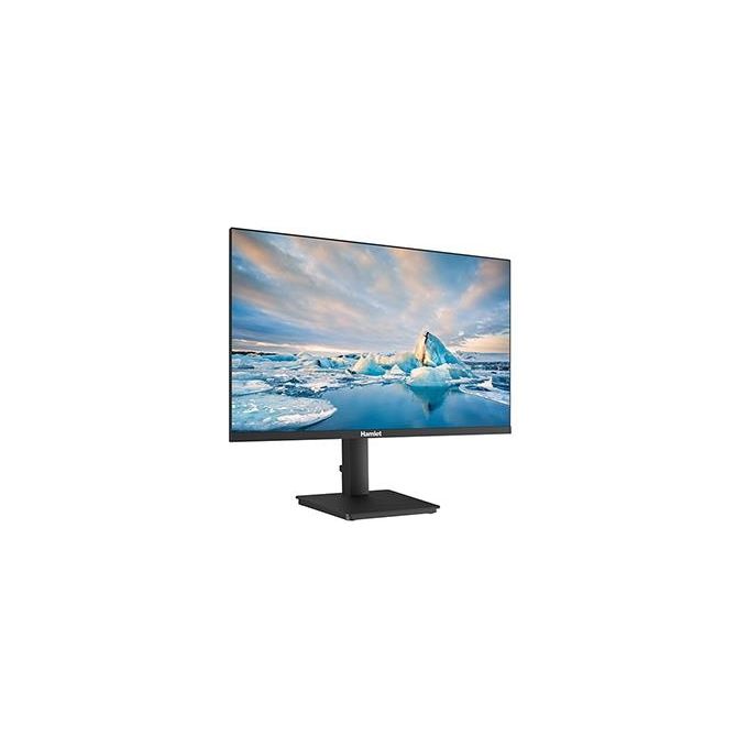 Hamlet HM24JF-VDR Monitor 23'' FHD IPS 100Hz HDMI DisplayPort VGA Altoparlanti Integrati Base Regolabile in Altezza colore Nero