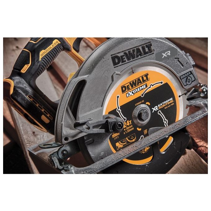 DEWALT DCS573NT-XJ Sega Circolare a Batteria 18V Brushless Diametro Lama 190 mm Profondita' di Taglio 67 mm Inclinazione 57° Luce LED Freno Elettronico colore Giallo-Nero