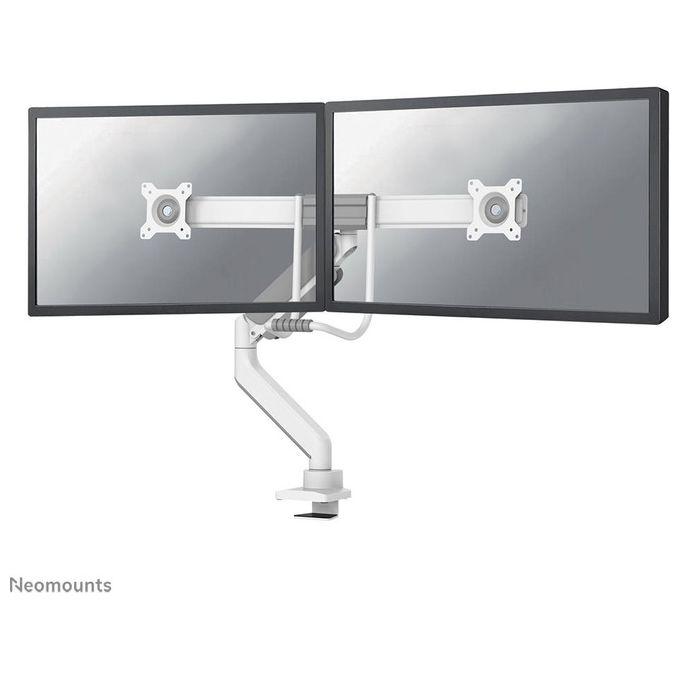 Neomounts 14793746000 DS75-450BL2 Supporto da Tavolo per 2 Schermi fino a 32'' 8 Kg ciascuno Regolabile in Altezza Rotazione e Inclinazione colore Nero