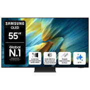 Samsung QE55S95FATXZT Serie 9 Smart TV OLED 4K 55'' NQ4 AI Gen3 Glare Free Dolby Atmos colore Nero